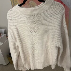 White winter sweater